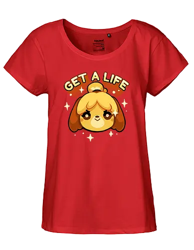 Get a Life - isabelle, animal, Crossing, island, insel - Fairtrade Girl Shirt