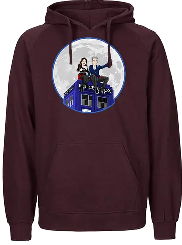 Clara and the Doctor - Doctor, clara, tardis, drwho - Fairtrade Hoodie
