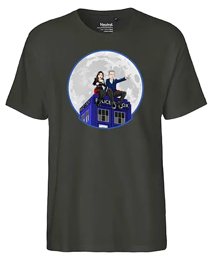 Clara and the Doctor - Doctor, clara, tardis, drwho - Fairtrade T-Shirt