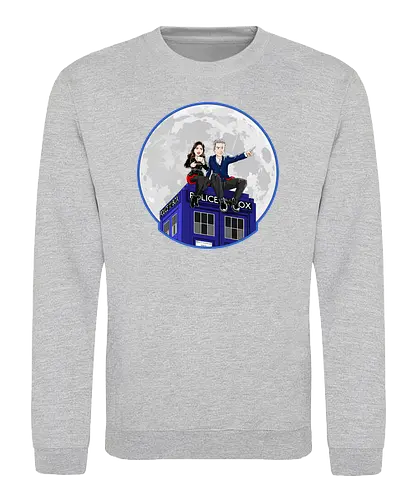 Clara and the Doctor - Doctor, clara, tardis, drwho - Sweatshirt