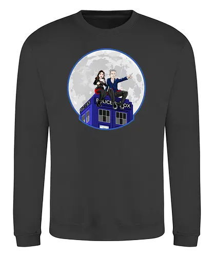Clara and the Doctor - Doctor, clara, tardis, drwho - Sweatshirt