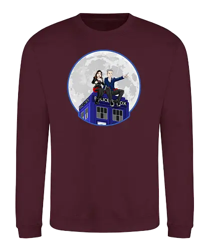 Clara and the Doctor - Doctor, clara, tardis, drwho - Sweatshirt