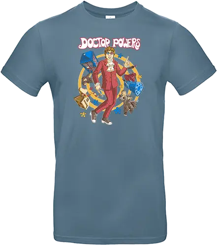 Doctor Powers - drwho, bbc, austin powers, dalek, tardis, Doctor - Standard T-Shirt