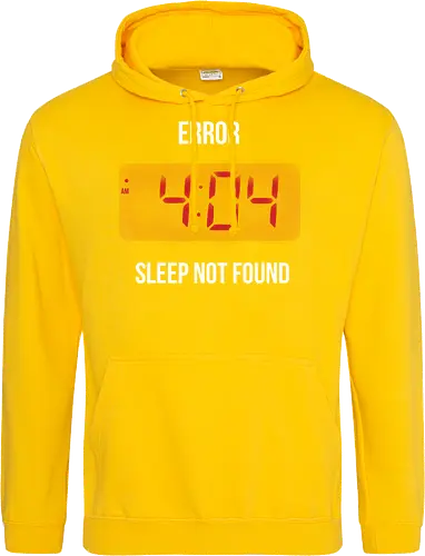 Error sleep - error, fun, 404, Alarm Clock, wecker, sleep, lazy, it - Standard Hoodie