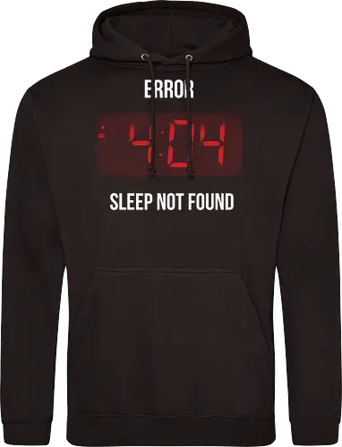Error sleep - error, fun, 404, Alarm Clock, wecker, sleep, lazy, it - Standard Hoodie