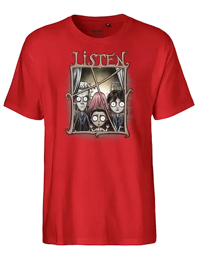 Listen - Doctor, drwho, bbc, clara, peter capaldi - Fairtrade T-Shirt