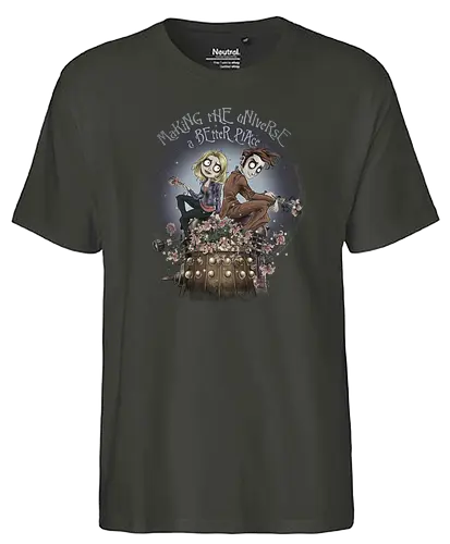 Making the Universe a better Place - Doctor, drwho, bbc, david tennant, rose, dalek - Fairtrade T-Shirt