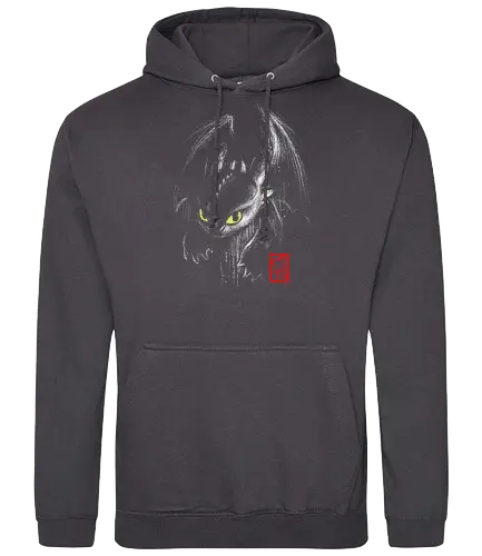 Fury ink - dragon, film, movie, serie, night, japan, sumi-e - Standard Hoodie