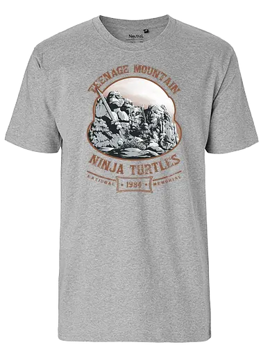 Teenage Mountain Ninja - tmnt, mount rushmore - Fairtrade T-Shirt