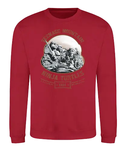 Teenage Mountain Ninja - tmnt, mount rushmore - Sweatshirt