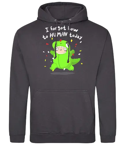 How to human - human, dumb, adult, Statement, fun, cute - Standard Hoodie