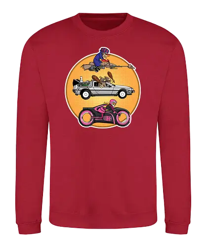 Wacky and Beyond - wacky races, autorennen total, tron, speeder bike, dick dastardly, the slag brothers, penelope pitstop, delorn - Sweatshirt