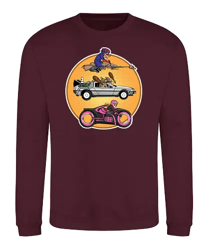Wacky and Beyond - wacky races, autorennen total, tron, speeder bike, dick dastardly, the slag brothers, penelope pitstop, delorn - Sweatshirt