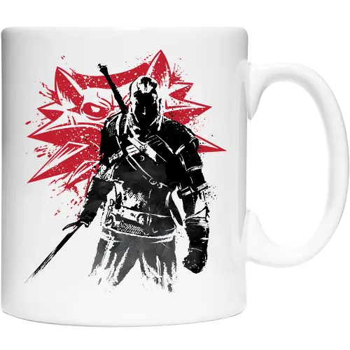 The Witcher Sumi-e - the witcher, white wolf, merch, merchandise, sumi, japan, japanisch