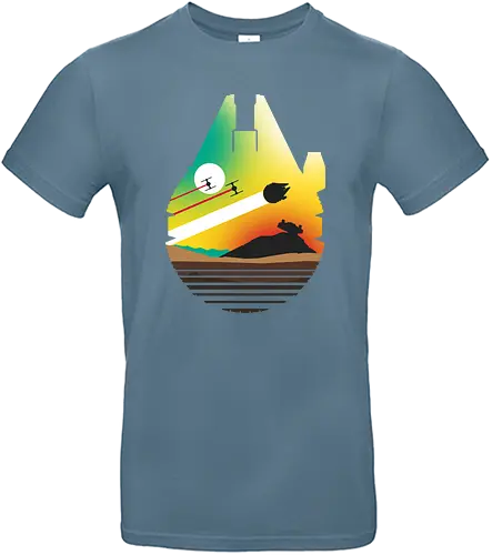 Escape from Desert Planet - rey, jakku, episode 7, sci fi, science fiction, nerd, space opera, film, serie - Standard T-Shirt
