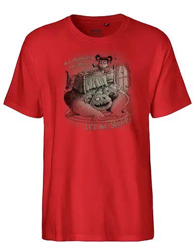 Every night the same - monster, bed, bett, schlafen, kind, grusel, creepy - Fairtrade T-Shirt