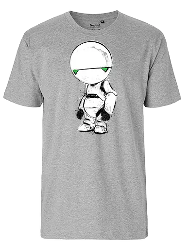 Paranoid Android - douglas adams, 42, marvin, manic depression, bipolar disorder - Fairtrade T-Shirt