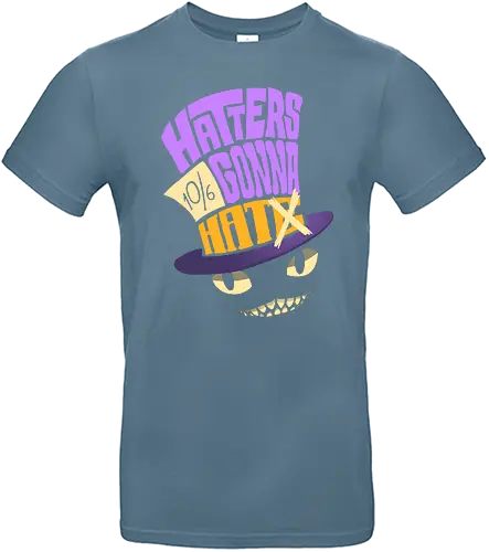 Hatters... - alice in wonderland, literatur, cheshire cat, grinsekatze, alice im wunderland, fantasy, cat, katze, neko - Standard T-Shirt