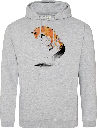 Red Fox Jumping Into Snow