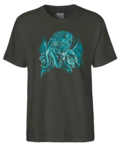 A God Beyond The Sea - cthulhu, hp lovecraft, lovecraft, elder thing, great old gods - Fairtrade T-Shirt