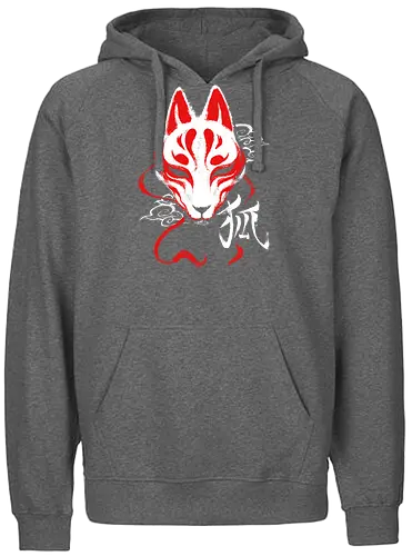 Kitsune mask - kitsune, mask, fuchs, nippon, japan - Fairtrade Hoodie