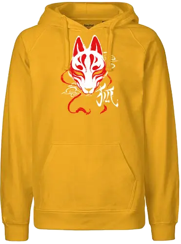Kitsune mask - kitsune, mask, fuchs, nippon, japan - Fairtrade Hoodie