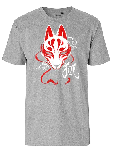 Kitsune mask - kitsune, mask, fuchs, nippon, japan - Fairtrade T-Shirt