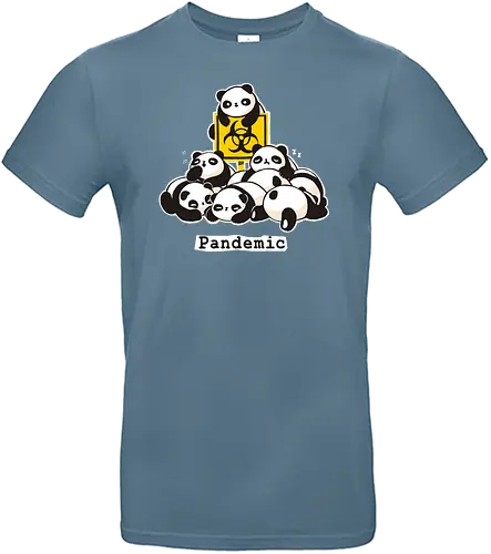 Pandemic - panda, bär, Pandemie, Stay home, br - Standard T-Shirt