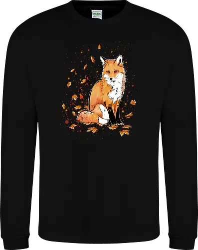 Fox in the Night - fox, fuchs, art, kunst, cute, niedlich - Sweatshirt