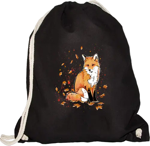 Fox in the Night - fox, fuchs, art, kunst, cute, niedlich - Gymsack