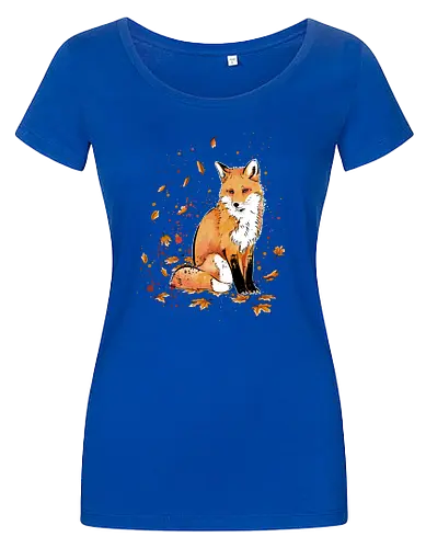 Fox in the Night - fox, fuchs, art, kunst, cute, niedlich - Women T-Shirt