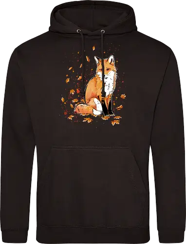 Fox in the Night - fox, fuchs, art, kunst, cute, niedlich - Standard Hoodie