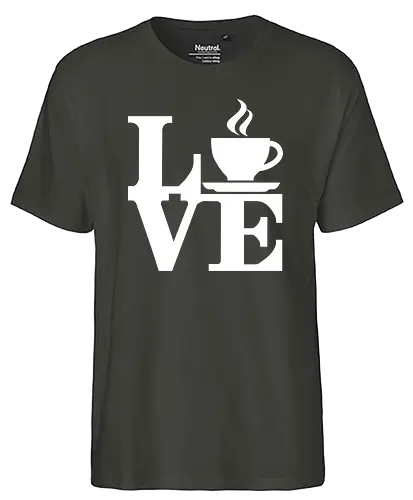 Coffee Love - kaffee, coffee, love, liebe, tasse kaffee, tasse - Fairtrade T-Shirt