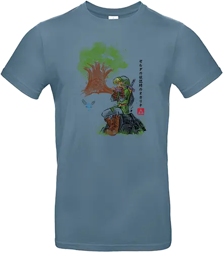 The Great Tree Watercolor - Hero of Time, games, navi, tree, ocarina, time, retrogames, gaming, Princess - Standard T-Shirt