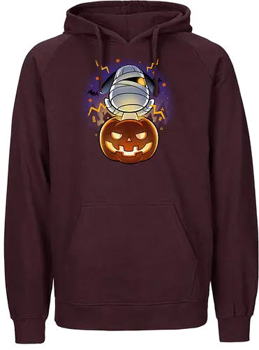 Halloween Island - animal, Crossing, mummy, dog, hund, mumie, pumpkin, kürbis - Fairtrade Hoodie