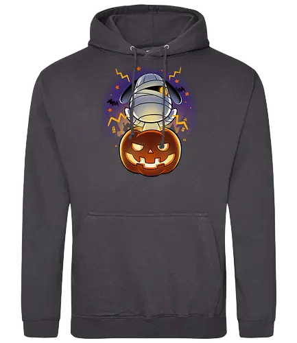 Halloween Island - animal, Crossing, mummy, dog, hund, mumie, pumpkin, kürbis - Standard Hoodie