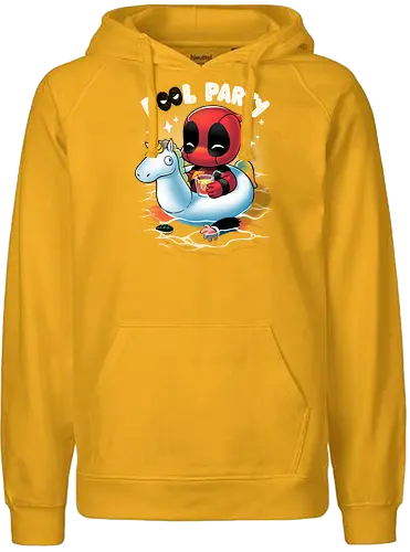Pool Party - pool, Schwimmtier, comic, hero, unicorn, einhorn - Fairtrade Hoodie