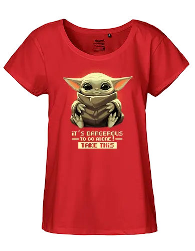 Take this Baby - alien, baby, child, space opera, scifi, mashup - Fairtrade Girl Shirt