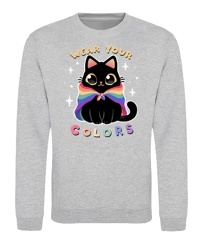 Wear your colors - cat, katze, regenbogen, Lgbtq, pride, rainbow - Sweatshirt