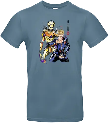 Gold Experience Watercolor - jojos bizarre adventure, killer queen, manga, jojos, anime, battle tendency, vento aureo, jojolion, joseph, stand, stardust crusaders, joestar, jotaro kujo, phantom blood, jn pierre polnareff, Dinokage kira, diamond is unbrkable - Standard T-Shirt