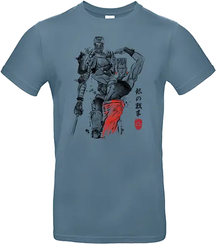 Silver Chariot sumi-e - jojos bizarre adventure, killer queen, manga, jojos, anime, battle tendency, vento aureo, jojolion, joseph, stand, stardust crusaders, joestar, jotaro kujo, phantom blood, jn pierre polnareff, Dinokage kira, diamond is unbrkable - Standard T-Shirt