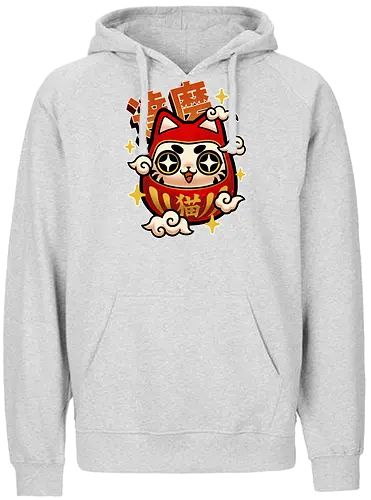 Neko Daruma - daruma, cat, katze, cute, japan - Fairtrade Hoodie