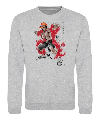 Fire Fist Ace - anime, Trafalgar, manga - Sweatshirt