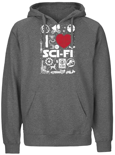 I Love Sci Fi - sci fi, film, serie, science fiction, fun, fan - Fairtrade Hoodie