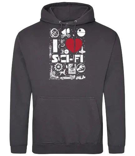 I Love Sci Fi - sci fi, film, serie, science fiction, fun, fan - Standard Hoodie