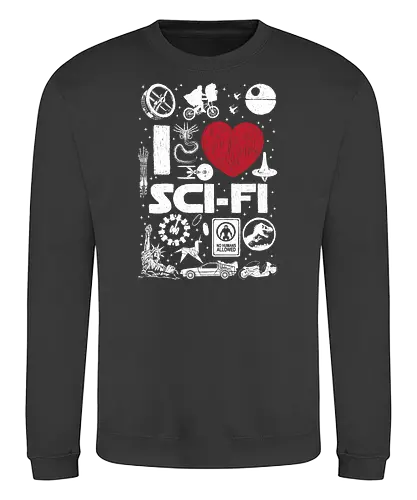 I Love Sci Fi - sci fi, film, serie, science fiction, fun, fan - Sweatshirt