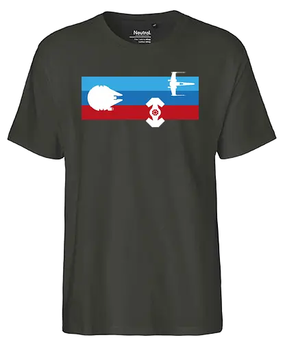 Minimalist Spaceships - space opera, ship, sci-fi - Fairtrade T-Shirt