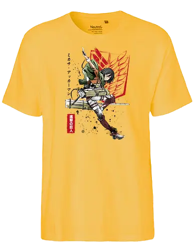 Soldier Mikasa - aot, attack, titan, anime, jäger - Fairtrade T-Shirt
