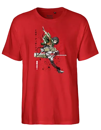 Soldier Mikasa - aot, attack, titan, anime, jäger - Fairtrade T-Shirt