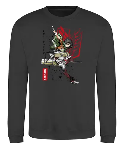 Soldier Mikasa - aot, attack, titan, anime, jäger - Sweatshirt